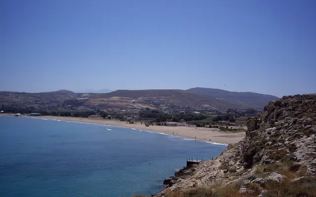 Amnissos beach, illustration of the AKS Minoa Palace area east of Heraklion Airport