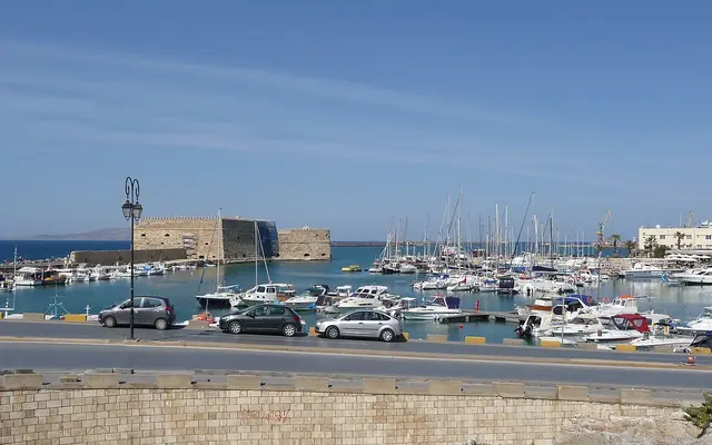 Koules fortress and Heraklion port, illustration of the area around Galaxy Iraklio near Heraklion Airport