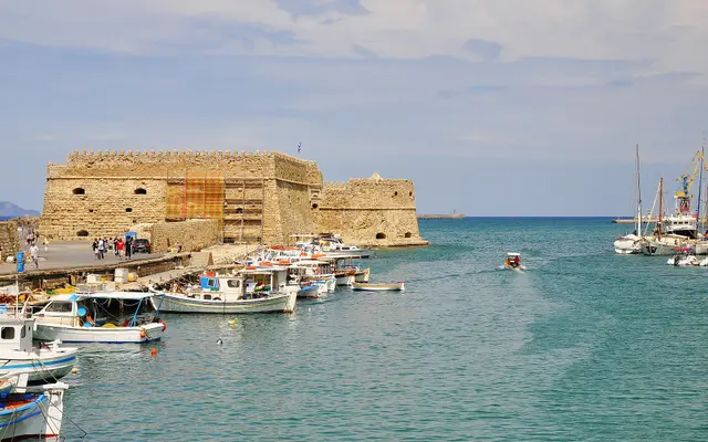 Koules fortress at Heraklion's Venetian harbour, illustration of the Marin Dream area near Heraklion Airport